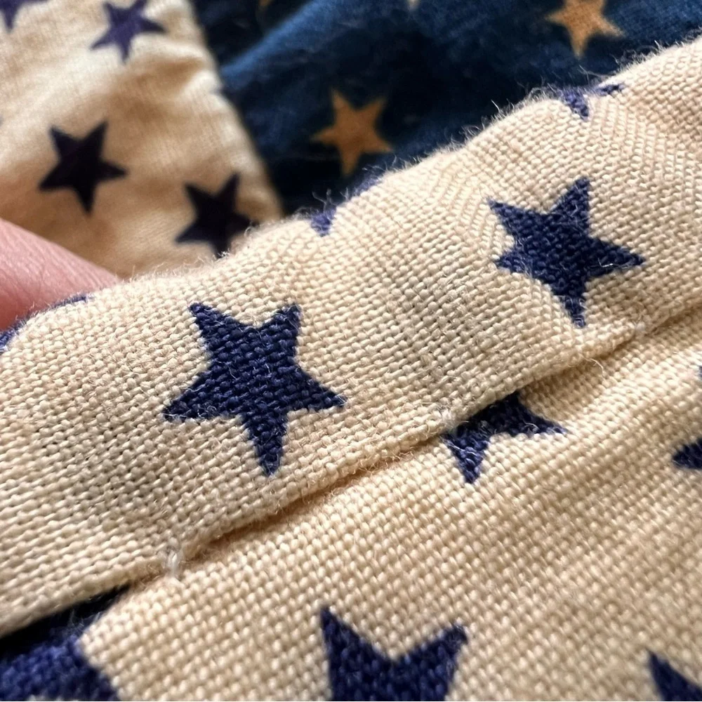 50”x40” New Handmade Patriotic Quilt, 100% Cotton.